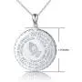 Bible Verse Prayer Necklace Christian Jewelry Sterling Silver Praying Hands Baptism Inspirational Medallion Pendant