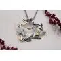 Paz Creations ♥925 Sterling Silver and 14K Gold Leaf Heart Pendant, Made in Israel Paz Creations ♥925 Sterling Silver and 14K Gold Leaf Heart Pendant, Made in Israel