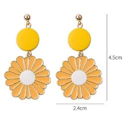 YIZHEN Sweet Daisy Sunflower Dangle Drop Earrings Summer Flower Jewelry for Women Girls