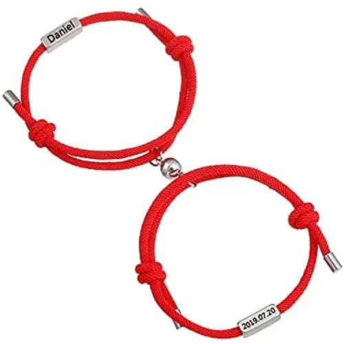 SWIMFUN Custom Magnetic Couple Bracelet, Matching Couples Bracelets Set for Him and Her, Personalized Bracelets for Couples, Customized couples Gift for Anniversary SWIMFUN Custom Magnetic Couple Bracelet, Matching Couples Bracelets Set for Him and Her, Personalized Bracelets for Couples, Customized couples Gift for Anniversary