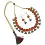 Efulgenz Boho Indian Oxidized Faux Pearl Beaded Vintage Tribal Statement Choker Necklace Earrings Jewelry Set