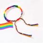 Nanafast Rainbow LGBT Bracelet Adjustable Handmade Pride Braided Bracelet for Gay & Lesbian Rainbow Pride Bracelet Gifts
