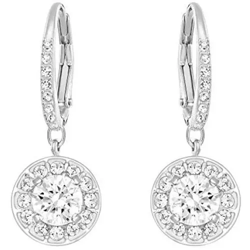 Swarovski Crystal Authentic Attract Rhodium Plated Enchanting and Bedazzling White Light Pierced Earrings Swarovski Crystal Authentic Attract Rhodium Plated Enchanting and Bedazzling White Light Pierced Earrings
