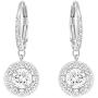 Swarovski Crystal Authentic Attract Rhodium Plated Enchanting and Bedazzling White Light Pierced Earrings