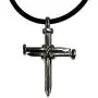FORGIVEN JEWELRY Antique Nail Cross Necklace Gunmetal Color Finish Made in The USA FORGIVEN JEWELRY Antique Nail Cross Necklace Gunmetal Color Finish Made in The USA