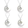 4Pcs Set 4 Colors Luminous Series Moon Love Heart Pendant Necklace Charm Fluorescent Crescent Necklace Glow in The Dark Necklace Valentines Day Gift for Women Girls 4Pcs Set 4 Colors Luminous Series Moon Love Heart Pendant Necklace Charm Fluorescent Crescent Necklace Glow in The Dark Necklace Valentines Day Gift for Women Girls