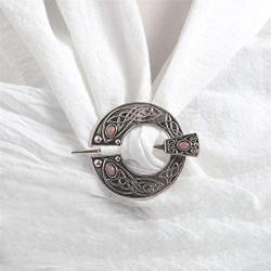 Penannular Brooch Pin for Women Viking Bow Harp Scarf Cloak Shawl Buckle Clasp Pin Brooch Lapel Girls Pirate Amulet Jewelry