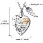 Cremation Ashes Urn Pendant Necklace Memorial Keepsake Jewelry Angel Wing Ashes Necklaces with Fill Kit