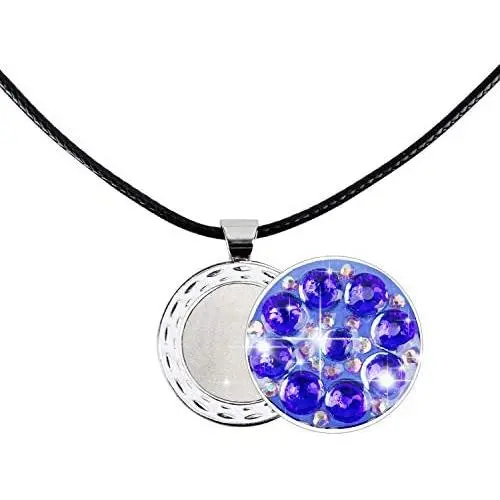 KOFULL Necklaces for Women Fashion Jewelry Crystal Ball Necklace Dazzling Golf Gifts for Women Golfers Unique