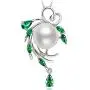 Jude Jewelers Green Crystal Stone White Faux Pearl Statement Cocktail Party Pendant Necklace