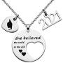 NEWNOVE Class of 2021 Graduation Gifts She Believed She Could so She Did Inspirational Necklace High School College Graduation Gifts for Her Him
