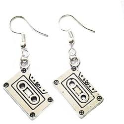 Cassette Earrings - Mixtape Geek Nerd Earrings Retro Funky Jewelry Funny Earrings Cute Earrings Quirky Old School 80s 90s Punk Rock Groovy