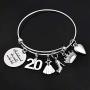 M MOOHAM Birthday Gifts for Women Girls Bracelet - Expandable Charm Bracelets 10th 20th 30th 40th 50th 60th 70th 80th 90th Birthday Gift for Friend, Mom, Daughter, Wife, Grandma Jewelry Present