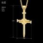 E-EmerMarking Hip Hop Iced Out Bling Cross Pendant Necklace for Men Stainless Steel Chains, 18K Gold & Silver Plated Simulated Diamond Pendants Chain Religious Christian Fashion Accessories Jewelry