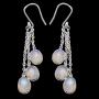 Silver Palace 925 Sterling Silver Natural Gemstone Drop Dangle Earrings for Women