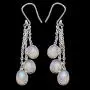 Silver Palace 925 Sterling Silver Natural Gemstone Drop Dangle Earrings for Women