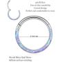 Uzgtvy 16G Opal Septum Rings Hoop Nose Ring Lip Rings Stainless Steel Hinged Segment Ring Seamless Clicker Ring Cartilage Earrings Hoop Helix Tragus Septum Piercing Jewerly