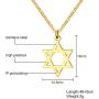 AILUOR 18K Gold Plated Megan Star of David Pendant Necklaces, Six Pointed Megan Star Jewish Israel Jewelry for Women/Men Hip Hop Jewelry