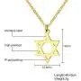 AILUOR 18K Gold Plated Megan Star of David Pendant Necklaces, Six Pointed Megan Star Jewish Israel Jewelry for Women/Men Hip Hop Jewelry