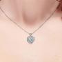 Forever Love Heart Women Necklace 925 Sterling Silver Rose Gold Plated November Birthstone Pendant Necklaces for Women Birthday Gift for Mom Women Wife Girls Her with Zirconia Christmas Jewelry Gift