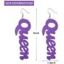 8 Pairs Afrocentric African Wood Earrings African Wooden Dangle Text Earrings Natural Ethnic Earrings