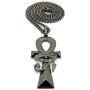 GWOOD Eye of Horus Over Ankh Pendant with 24 Inch Cuban Necklace