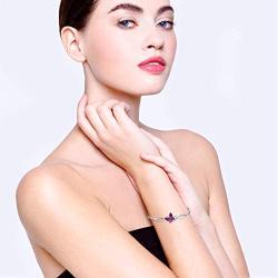 GEORGE · SMITH Infinity Love Butterfly Crystal Women Bangle Bracelet White Gold Adjustable Charms Bracelets with Austria Crystals Mothers Day Jewelry Gifts with Elegant Gift Box