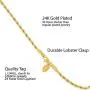 Lifetime Jewelry 3mm Rope Chain Bracelet 24k Real Gold Plated for Women and Men 7'' 8'' and 9''