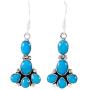 Turquoise Earrings 925 Sterling Silver & Genuine Gemstones (Choose Color)