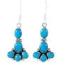 Turquoise Earrings 925 Sterling Silver & Genuine Gemstones (Choose Color) Turquoise Earrings 925 Sterling Silver & Genuine Gemstones (Choose Color)