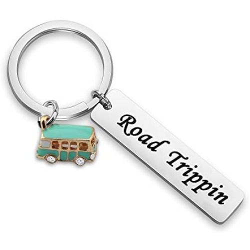 WUSUANED Vacation Gift Road Trippin Keychain Road Trip Jewelry Road Tripping Traveller Gift
