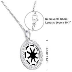 WXDGLL Galactic Republic Logo Multicolored Diamond Necklace Round Exquisite Necklace High Texture Female Jewelry Alloy