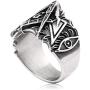 Gungneer Mason Ring for Men Stainless Steel Square Compass Symbol Freemason Jewelry Hip Hop Style Biker Accessory
