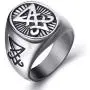Elfasio Sigil of Lucifer Rings for Men Satanic Satan Demon Devil Symbol Stainless Steel Ring Vintage Jewelry Elfasio Sigil of Lucifer Rings for Men Satanic Satan Demon Devil Symbol Stainless Steel Ring Vintage Jewelry
