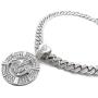 BLINGFACTORY Hip Hop Allah Muslim Pendant & 12mm 18'' Iced Box Lock Miami Cuban Chain Necklace