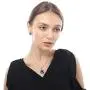 AILUOR Fashion Waterdrop Crystal Jewelry Set, Retro Vintage Celtic Knot Waterdrop Green Gemstone Water Drop Pendant Necklace Stud Earrings Jewelry Set for Women Mother Bridal Wedding