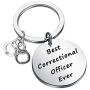 CENWA Correctional Officer Gift Best Correctional Officer Ever Keychain Prison Officer Gift Correctional Officer Jewelry