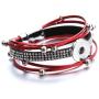 Lovglisten Snap Charms Bracelet Bangle Jewelry PU Braid Snap Button Jewelry