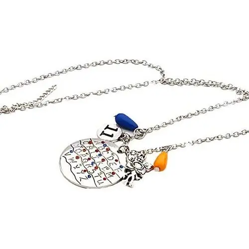 HANRESHE Stranger Things Necklace Girl Accessories Eleven Alphabet Light Demogorgon Wall with Monster Letters Charms Pendant Cosplay Women Gift HANRESHE Stranger Things Necklace Girl Accessories Eleven Alphabet Light Demogorgon Wall with Monster Letters Charms Pendant Cosplay Women Gift