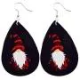 8 Pairs Christmas Santa Claus Plaid Earrings Set Plaid Gnome Teardrop Earrings Lightweight Faux Leather Xmas Dangle Earrings for Women Girls Jewelry(A)