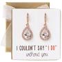 A+O Wedding Bridesmaids Gift Drop Dangle Earrings or Jewelry set in Silver, Yellow Gold, Rose Gold