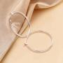 3 Pairs Rose Gold Plated Hoop Earrings for Women Girl Fashion Sensitive Ears