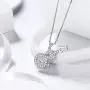 Music Note Heart of Treble and Bass Clef Necklace Women 925 Sterling Silver Infinity Love Musician Pendant Fans Music Symbol Jewelry
