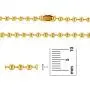 The Bling Factory 3.3mm 14k Yellow Gold Plated Ball Military Bead Chain Necklace The Bling Factory 3.3mm 14k Yellow Gold Plated Ball Military Bead Chain Necklace