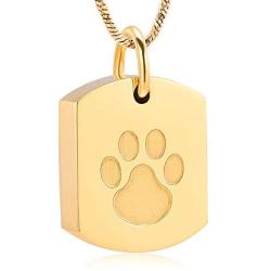 Minicremation Cremation Jewelry Urn Necklace for Ashes for Pet, Paw Print Memorial Ash Jewelry, Keepsake Pendant for Pets Cat Dogs Ashes with Filling Kit