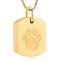 Minicremation Cremation Jewelry Urn Necklace for Ashes for Pet, Paw Print Memorial Ash Jewelry, Keepsake Pendant for Pets Cat Dogs Ashes with Filling Kit