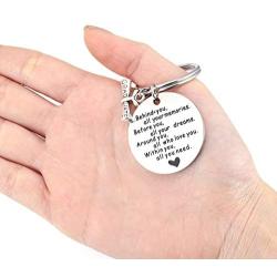 JOVIVI Personalized Custom Photo Engraved Text Birthday Graduation Gifts Keychain for Him/Her