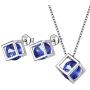 Birthstone Necklace/Earring 925 Sterling Silver Women Cross/3D Cube/Cresent Moon Birth Stone Jewelry Mens Birthday Gift Anniversary Present Birthstone Necklace/Earring 925 Sterling Silver Women Cross/3D Cube/Cresent Moon Birth Stone Jewelry Mens Birthday Gift Anniversary Present