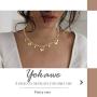 Yokawe Butterfly Necklace Gold Crystal Chokers Necklace Vintage Chain Necklaces Jewelry for Women and Girls