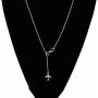 ENSIANTH Infinity and Airplane Lariat Y Necklace Jet Plane Jewelry for Stewardess Flight Attendant Traveler